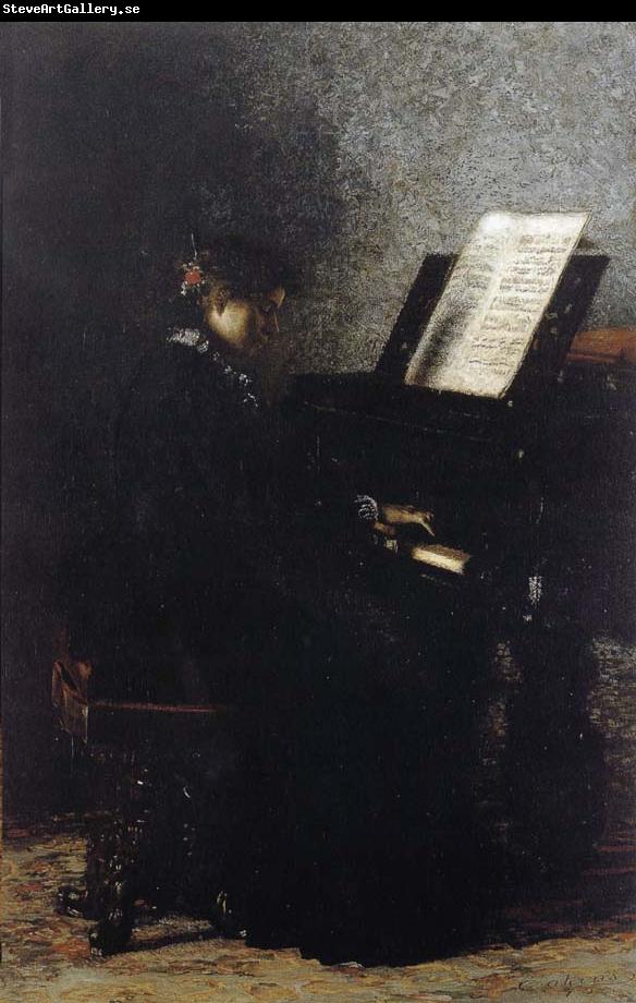 Thomas Eakins Elizabeth Play the Piano